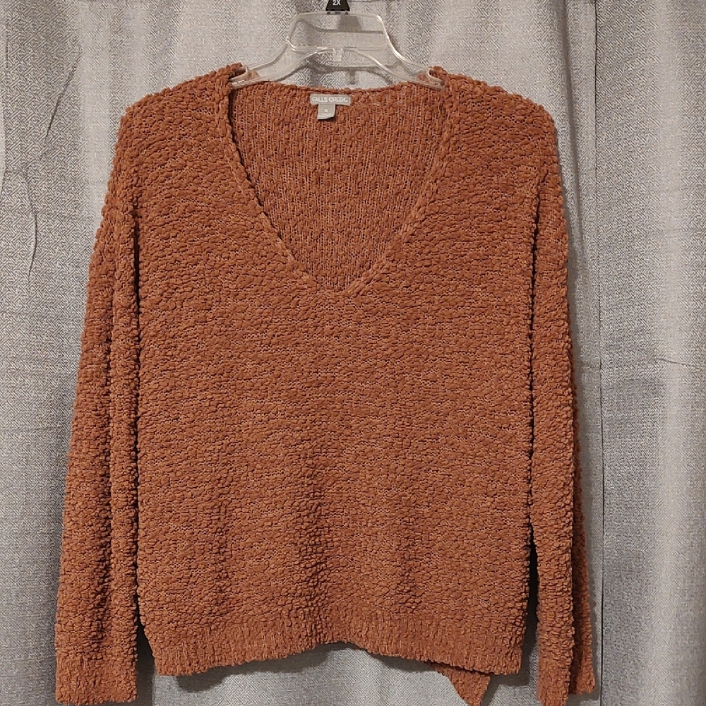 Falls Creek Women's V-Neck Sweater in Warm Brown Sx XL